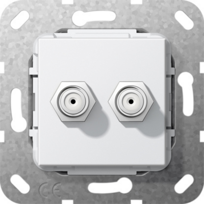 Gira Unterputz Tragring zweifach Satellitenanschluss F-Buchse Kupplung