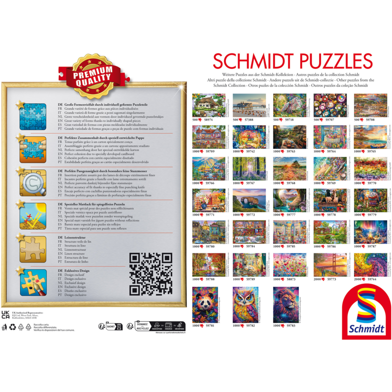 Schmidt Spiele Amsterdamer Grachtenzauber Puzzle, 1000 Teile