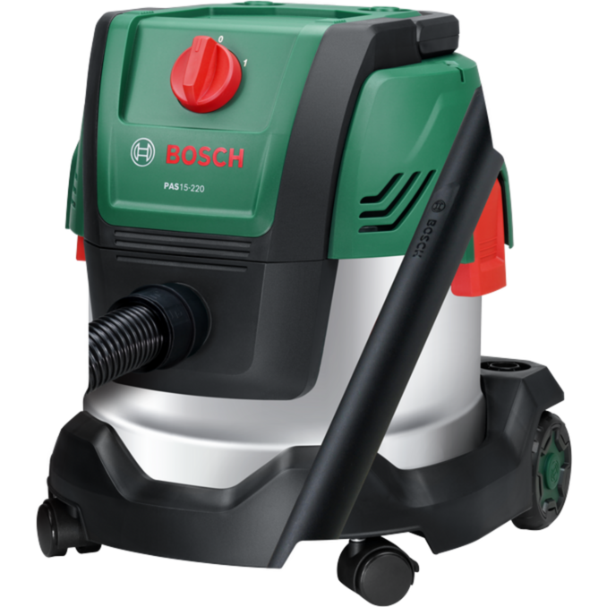 Bosch Heimwerken & Garten PAS15-220 Nass-/Trockensauger, grün/edelstahl