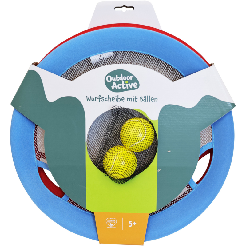 Outdoor active Spiel- und Wurfscheibe 2 in 1 mit Bällen Ball