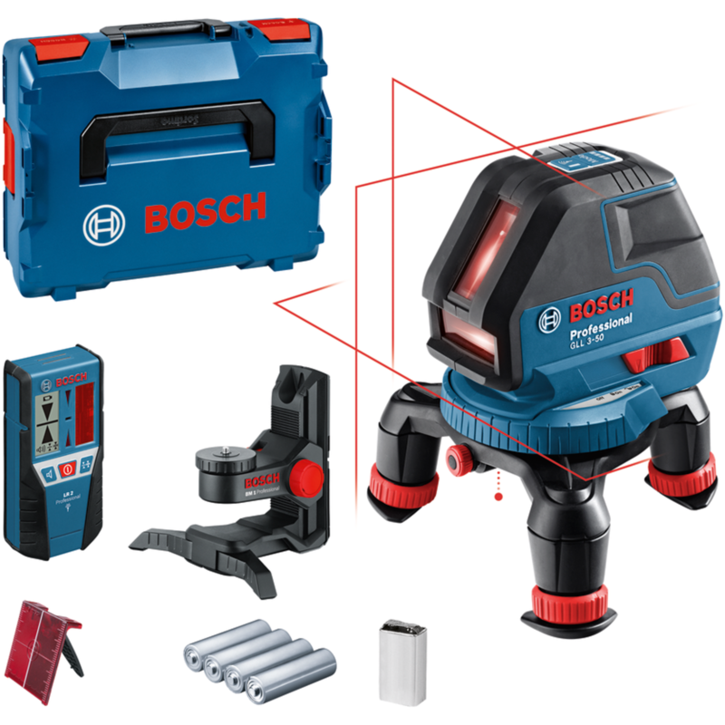 Bosch Professional Linienlaser GLL 3-50 Professional, mit Empfänger