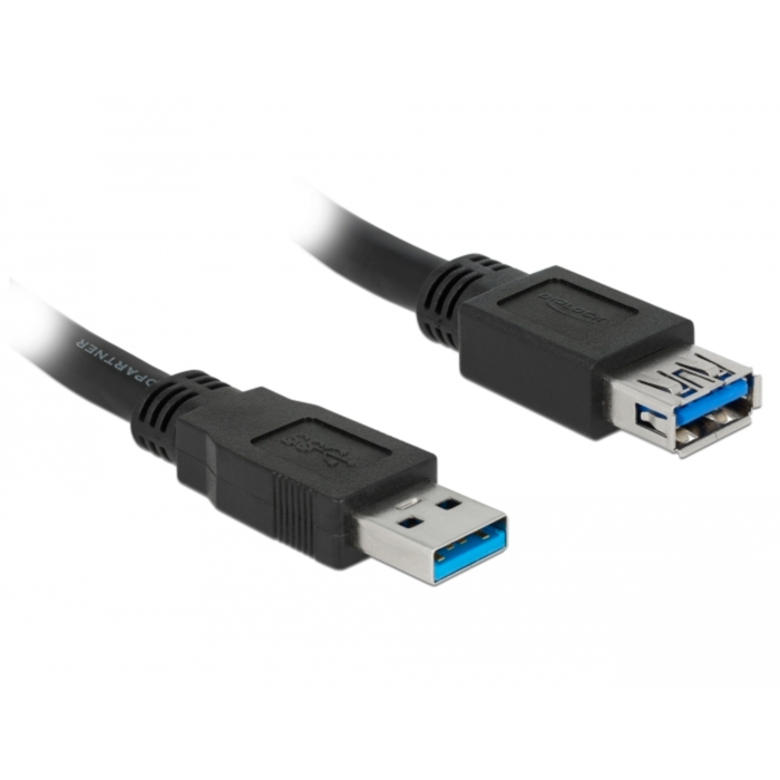 DeLOCK USB 3.2 Gen 1 Verlängerungskabel, USB-A Stecker > USB-A Buchse, schwarz