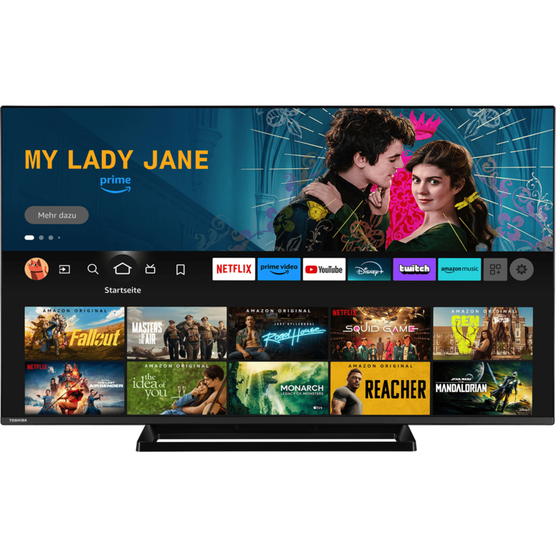 Toshiba 50UF3F63DAZ LED-Fernseher, schwarz, UltraHD/4K, Triple Tuner, HDR, Fire