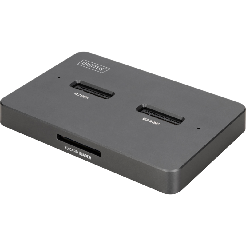 Digitus Dual M.2 NVM SSD Docking Station Dockingstation, schwarz, USB-C, M2 SSD