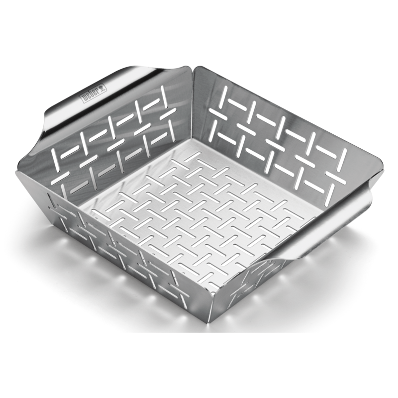 Weber Gemüse-Grillkorb Deluxe 6481 Gemüsekorb, edelstahl, klein