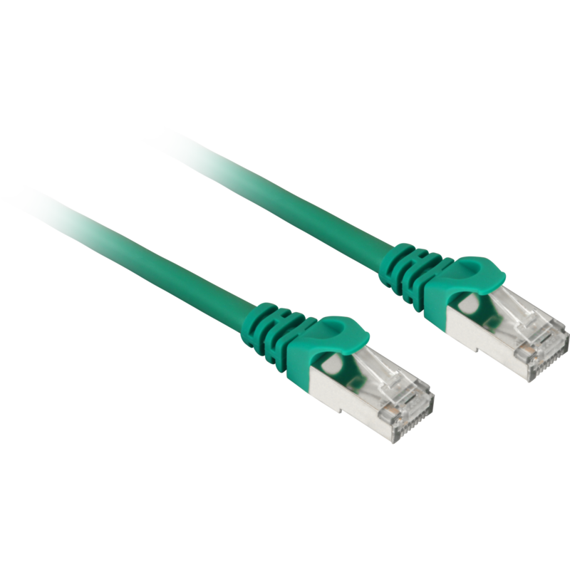 Sharkoon Patchkabel SFTP, RJ-45, mit Cat.7a Rohkabel Kabel, grün, 2 Meter