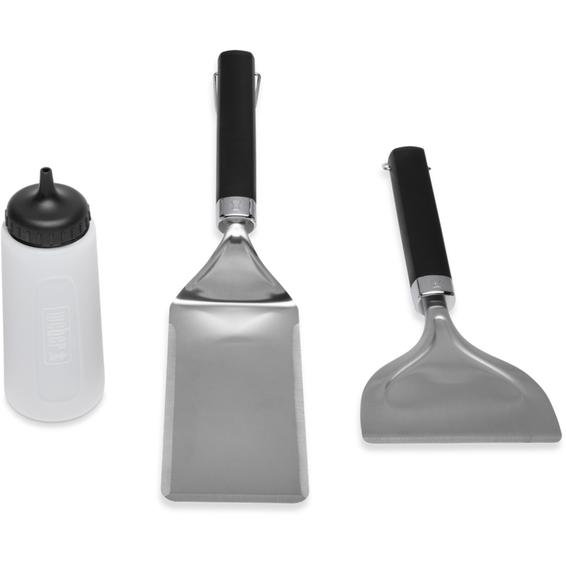 Weber Grillplatten-Starter-Set, 3-teilig Wender, edelstahl/schwarz, 2 Wender, 1