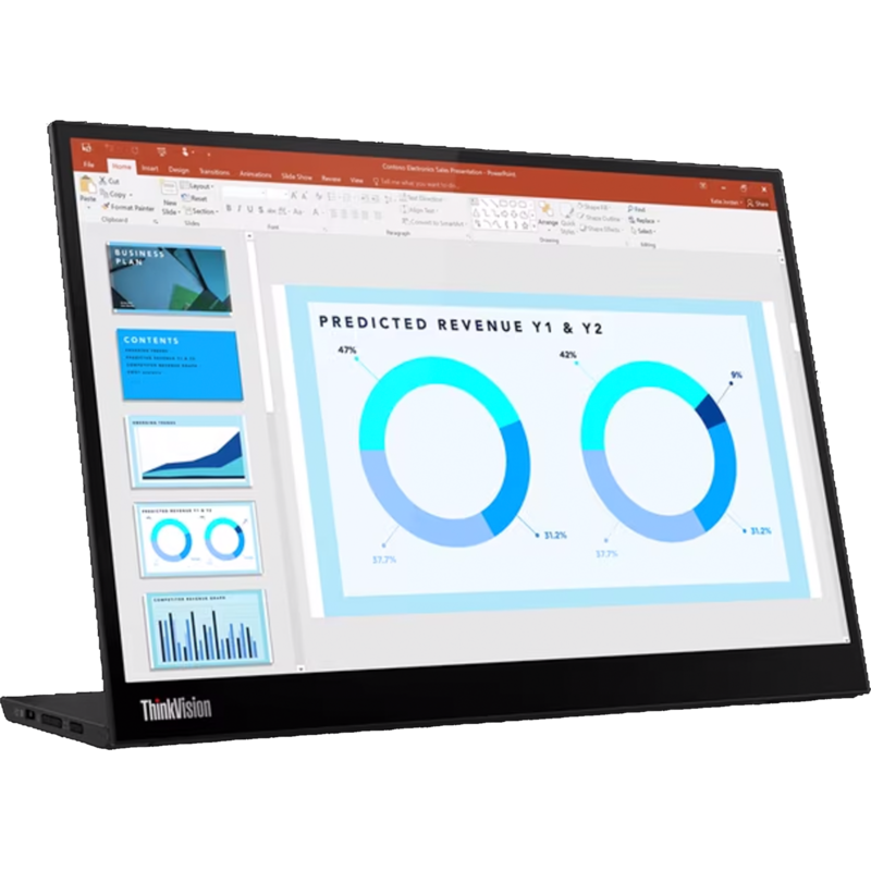 Lenovo ThinkVision M14d LED-Monitor, schwarz, IPS, 2x USB-C