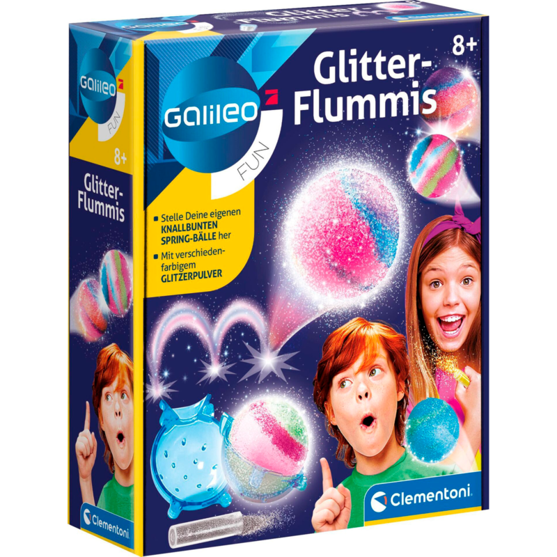 Clementoni Galileo Fun - Glitter-Flummis Experimentierkasten
