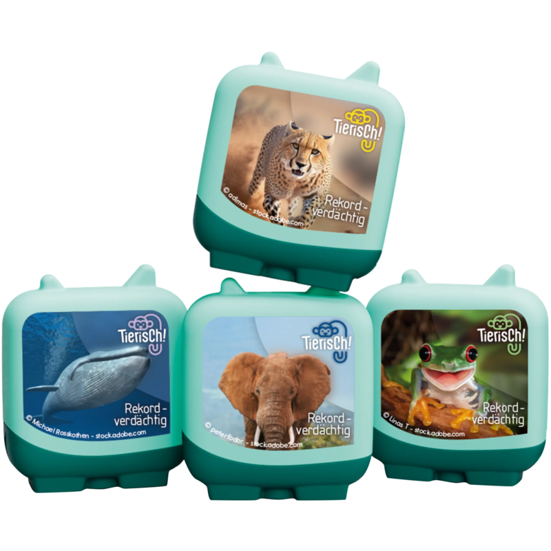 tonies Clever Tonies: Tierisch! Rekordverdächtig Set Spielfigur, 4 Tonies