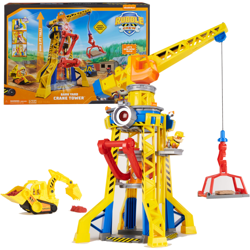 Spin Master Rubble & Crew - Baupfoten Hof Kran-Spielset Spielfahrzeug