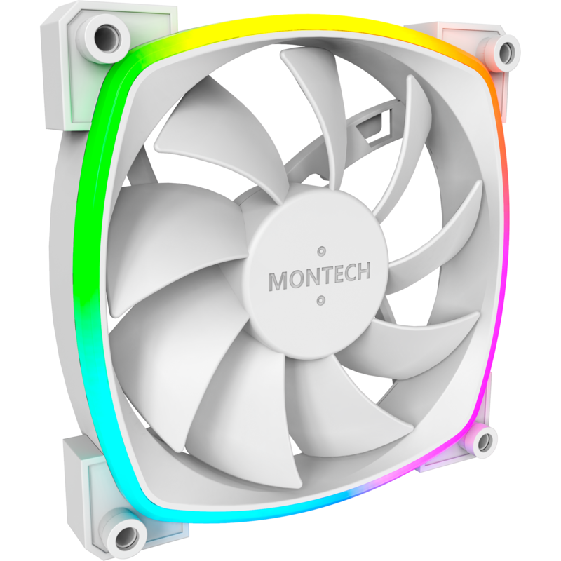 Montech AX120 PWM 120x120x25 Gehäuselüfter, weiß