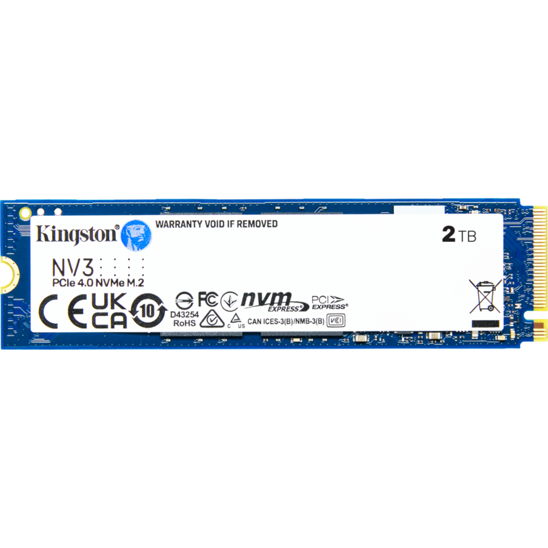 Kingston NV3 2 TB SSD, PCIe 4.0 x4, NVMe, M.2 2280