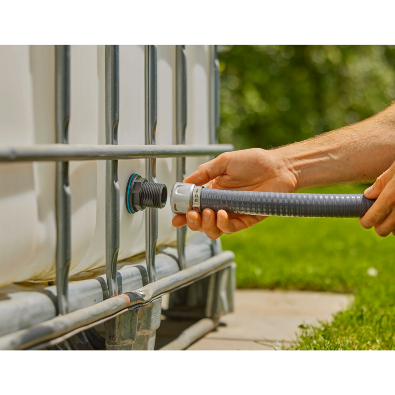 GARDENA Tankverbinder Push IN, G 1" und G 3/4" Verbinder, schwarz, für