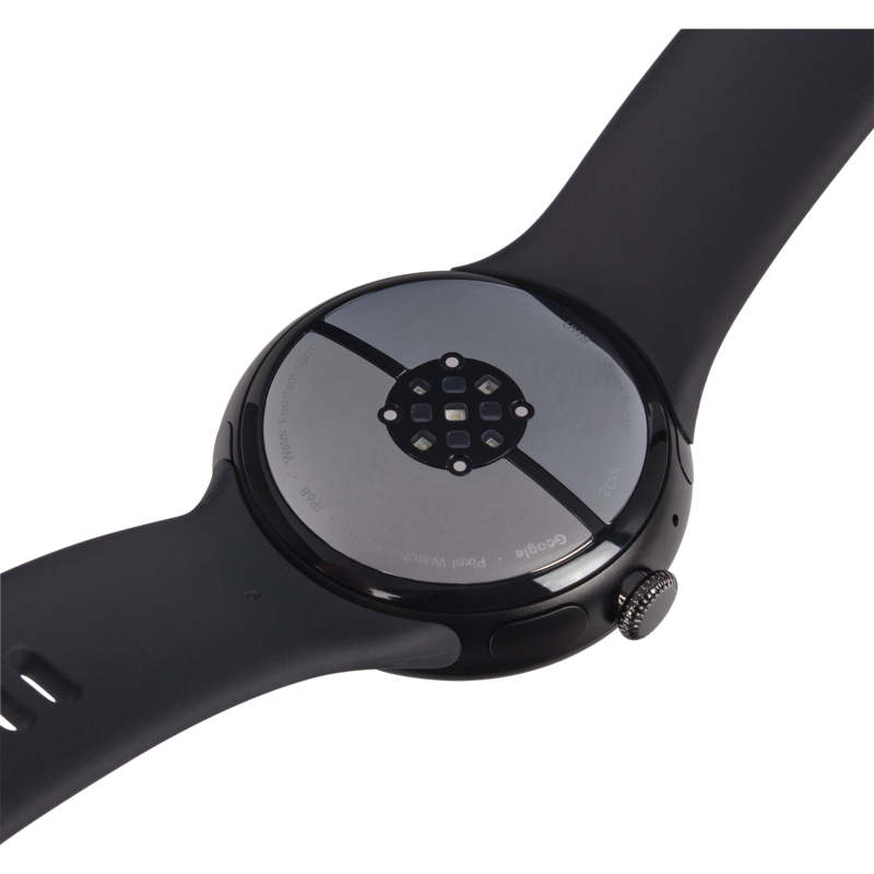 Google Pixel Watch 3 Smartwatch, schwarz, 45mm, WiFi, Sportarmband in Obsidian