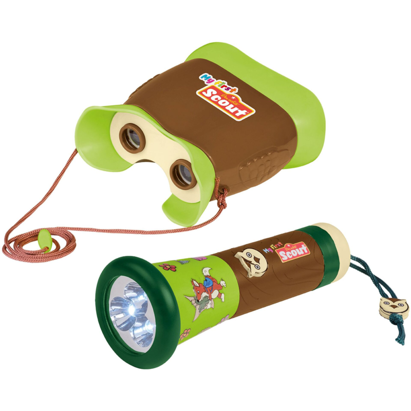 Happy People My first Scout Fernglas und Taschenlampe Set, grün/braun