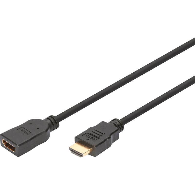 Digitus HDMI High Speed mit Ethernet Verlängerungskabel, schwarz, 2 Meter
