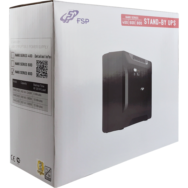 FSP NANO 800 USV, schwarz