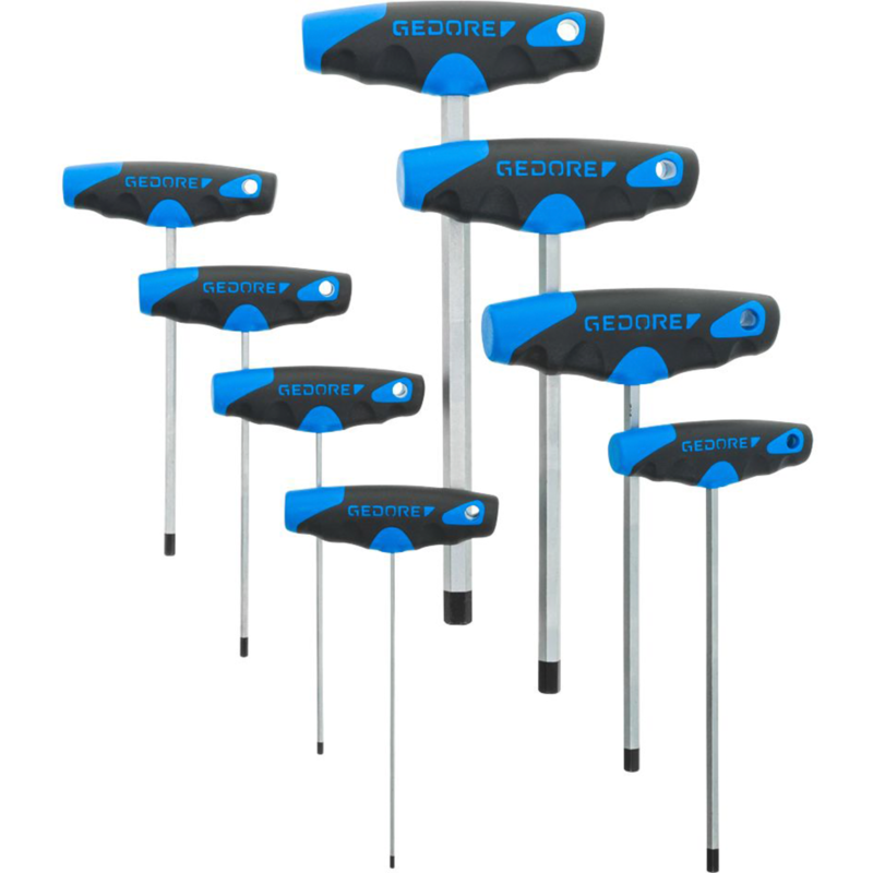 GEDORE Sechskant-Schraubendreher-Satz, 8-teilig, schwarz/blau, 2mm - 10mm