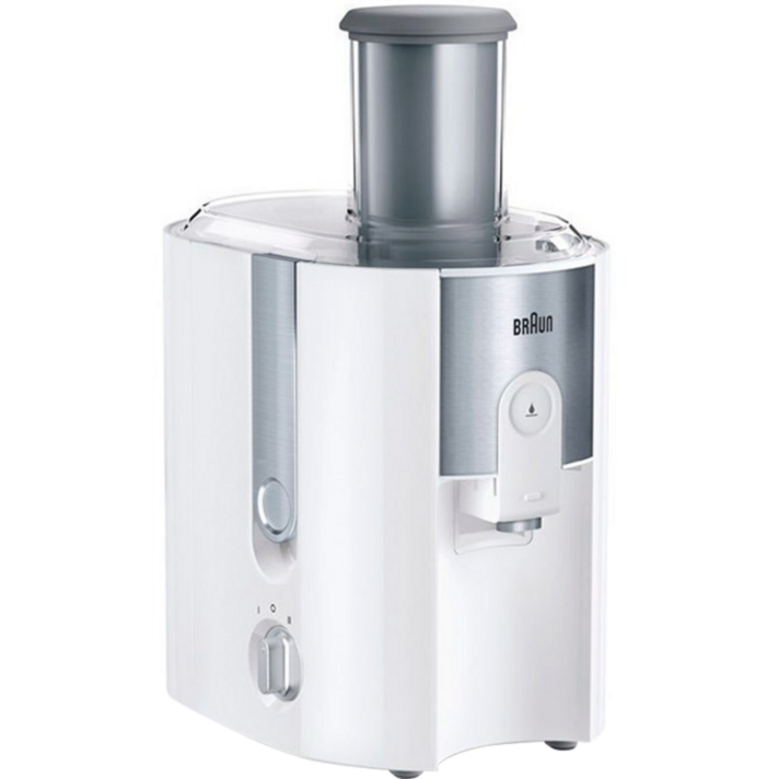 Braun IdentityCollection Entsafter J 500, weiß/edelstahl, 900 Watt, Saftbehälter, Gebraucht