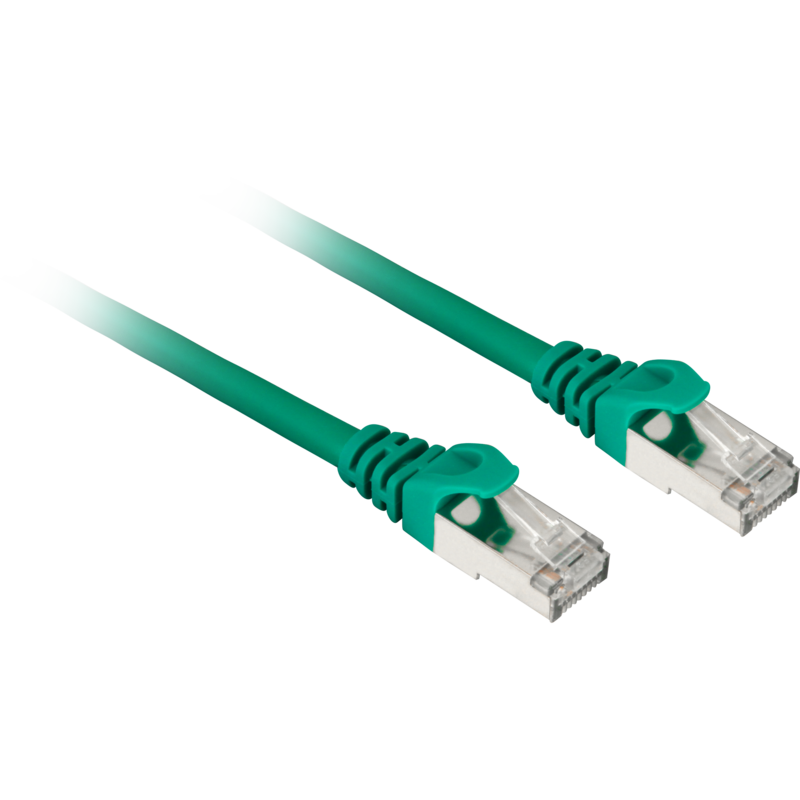 Sharkoon Patchkabel SFTP, RJ-45, mit Cat.7a Rohkabel Kabel, grün, 3 Meter