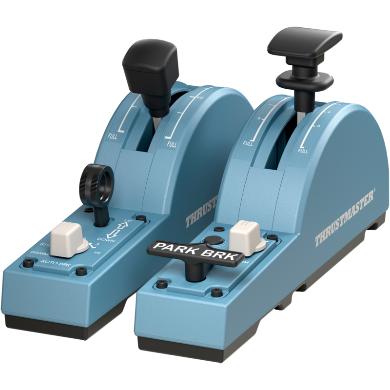 Thrustmaster TCA Quadrant Add-On Airbus Edition Schubregler, blaugrau/schwarz