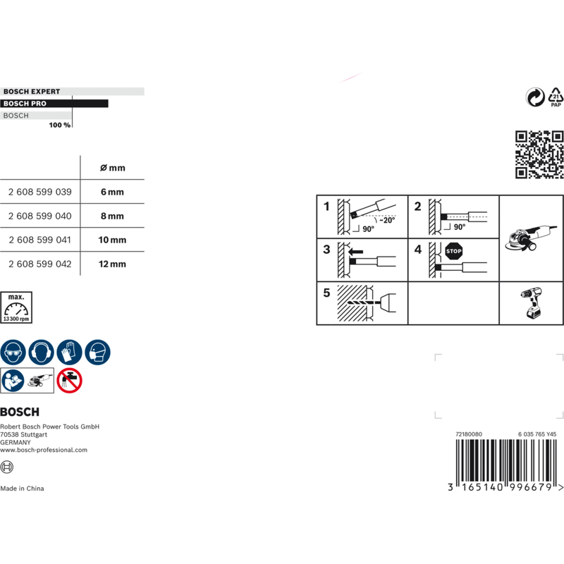 Bosch Professional PRO Ceramic dry X-LOCK Bohrkronen-Set, Ø 6 - 12mm