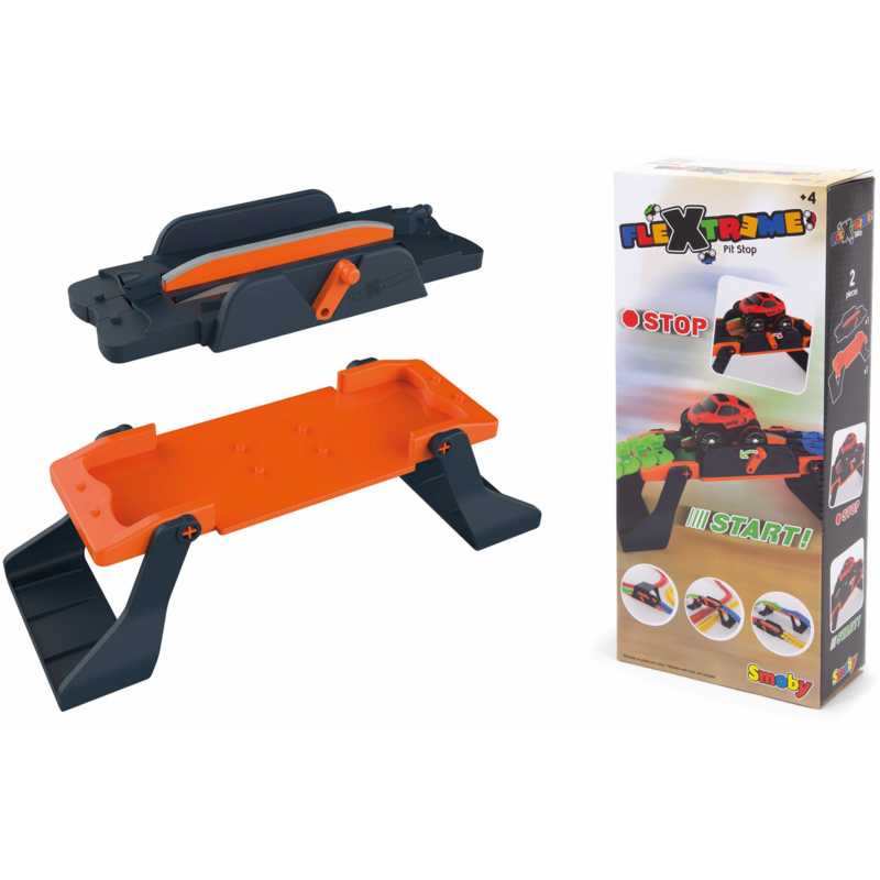 Smoby FleXtreme 2-in-1 PitStop Rennbahn, grau/orange