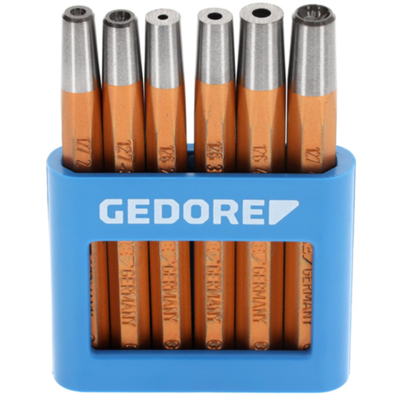 GEDORE Nietzieher- und Nietkopfsetzer-Satz Nietwerkzeug, 6-teilig