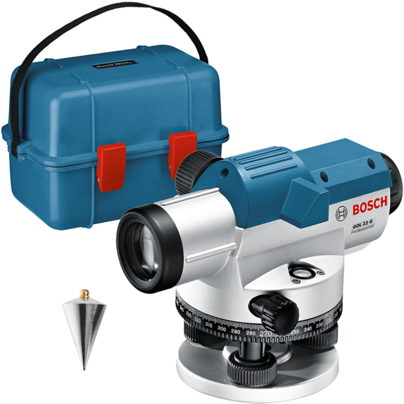 Bosch Professional Optisches Nivelliergerät GOL 32 G Professional, blau, Koffer