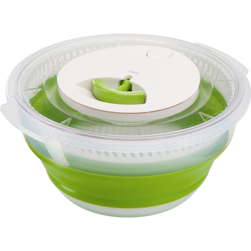 Emsa BASIC Falt-Salatschleuder Schüssel, grün/transparent