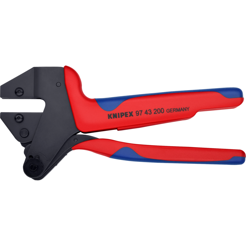 KNIPEX Crimp-Systemzange 97 43 200 A Crimpzange, rot/blau, ohne Crimpeinsätze