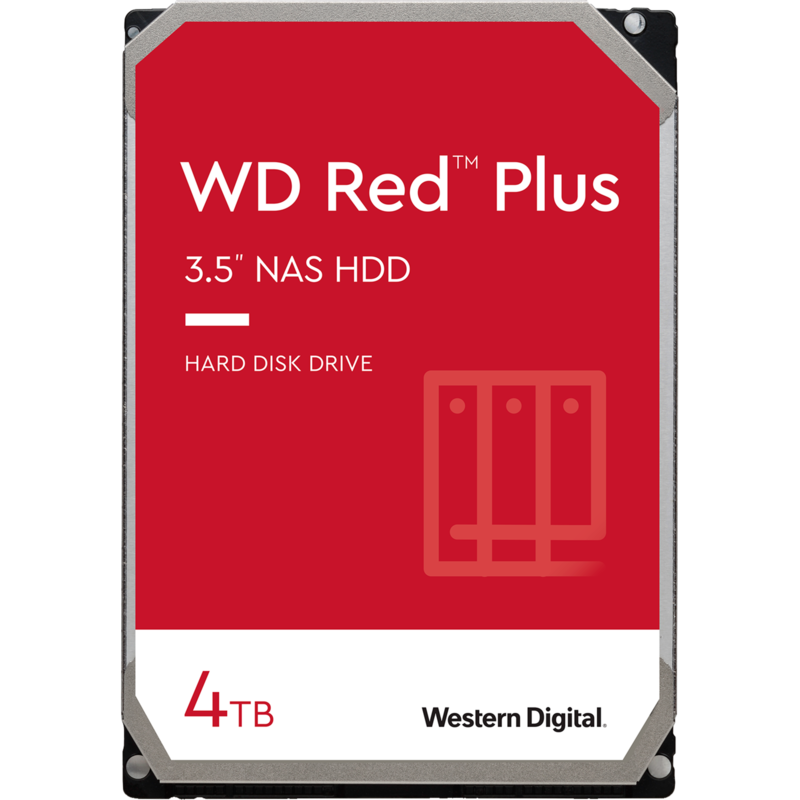 WD Red Plus NAS-Festplatte 4 TB, SATA 6 Gb/s, 3,5", 24/7