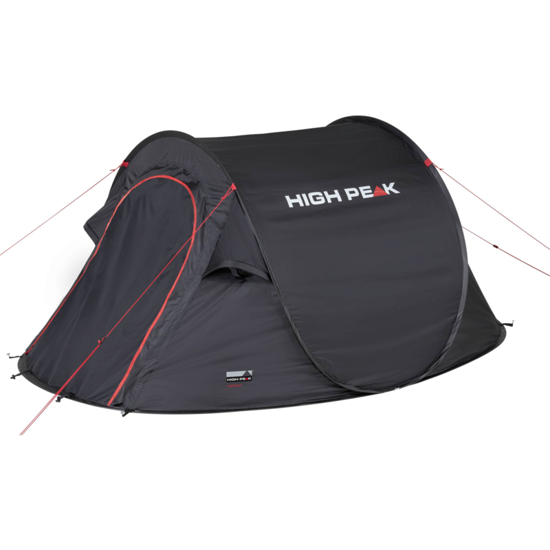 High Peak Wurfzelt Vision 3 Zelt, schwarz, freistehend