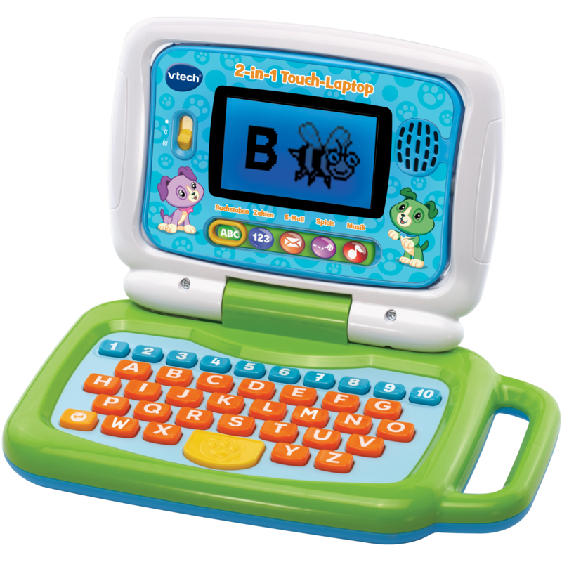 VTech 2-in-1 Touch-Laptop Lerncomputer, grün/blau