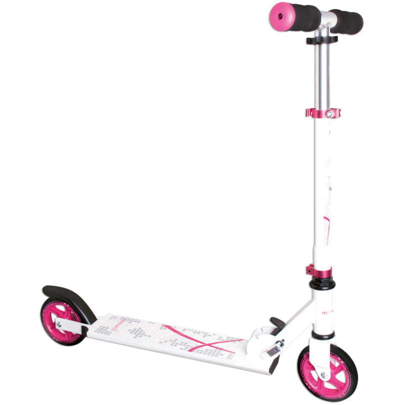 Muuwmi Aluminium Scooter 125 mm, weiß/pink