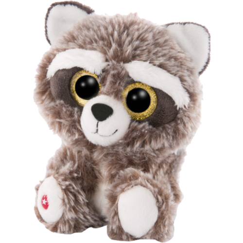 NICI Glubschis Schlenker Waschbär Clooney Kuscheltier, grau/weiß, 15 cm