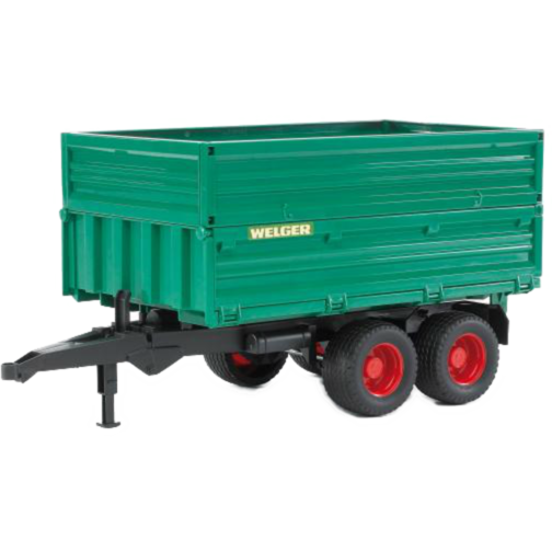 bruder Tandemachs-Transportanhänger Modellfahrzeug, grün/rot