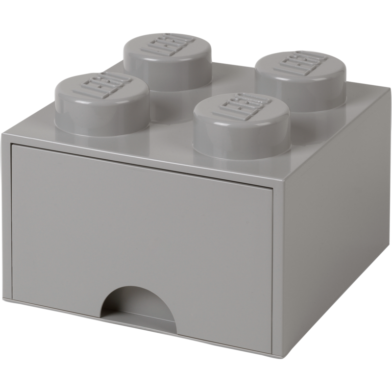 Room Copenhagen LEGO Brick Drawer 4 grau Aufbewahrungsbox
