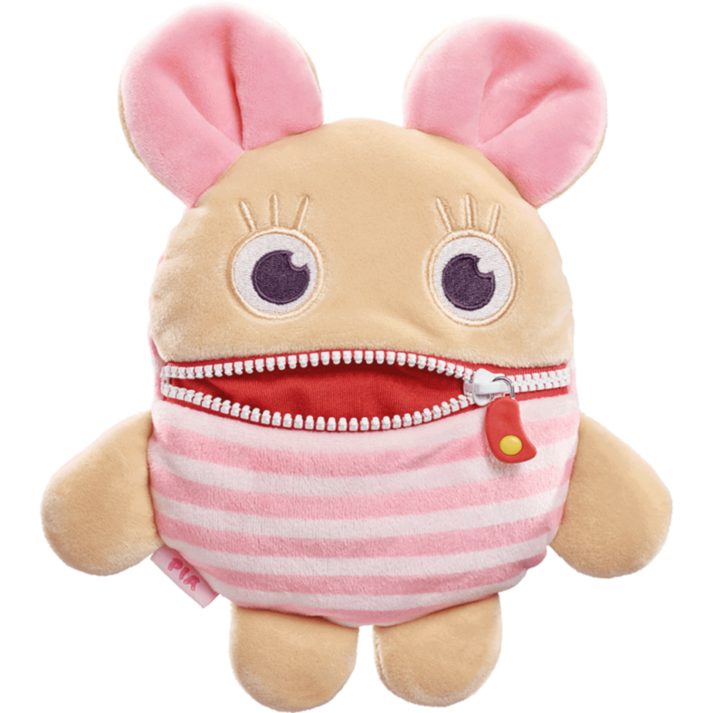 Schmidt Spiele Sorgenfresser Pia Kuscheltier, beige/rosa, 23,5 cm