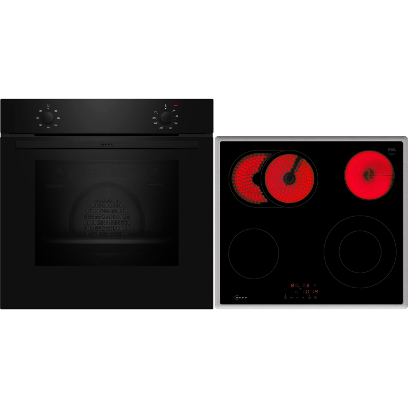 Neff BX16B Backofen-Set, schwarz/edelstahl
