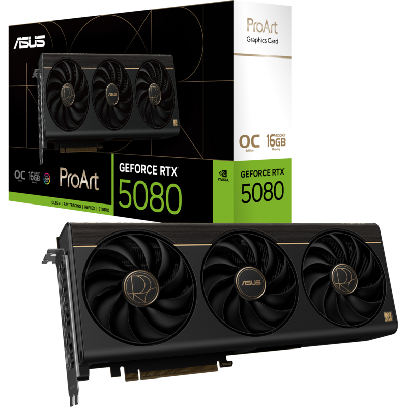 ASUS GeForce RTX 5080 PROART OC Grafikkarte, DLSS 4, 3x DisplayPort, 2x HDMI 2.1, Gebraucht