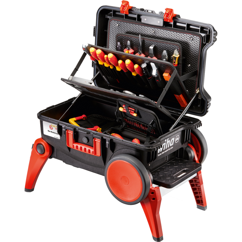 Wiha Werkzeug-Set XXL 3 electric, schwarz/rot, 104-teilig, mit Trolley-Koffer