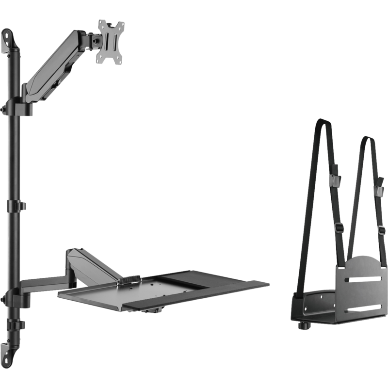 Digitus Flexibler Steh-/ Sitz-Arbeitsplatz Monitorhalterung, schwarz