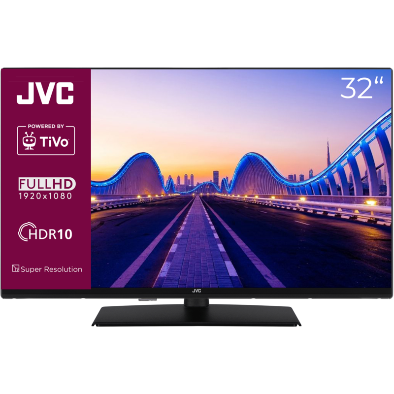 JVC LT-32VF5355 LED-Fernseher, schwarz, FullHD, Triple Tuner, Smart TV, TiVo