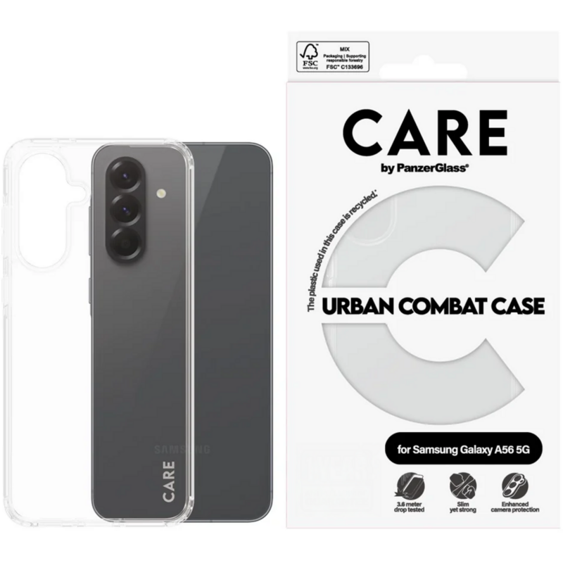 PanzerGlass Urban Combat Case Handyhülle, transparent, Samsung Galaxy A56 5G
