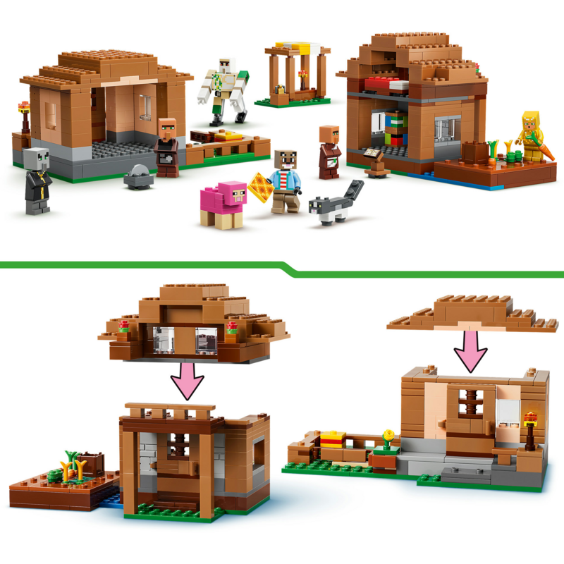 LEGO Minecraft Angriff des Magiers auf das Dorf Konstruktionsspielzeug