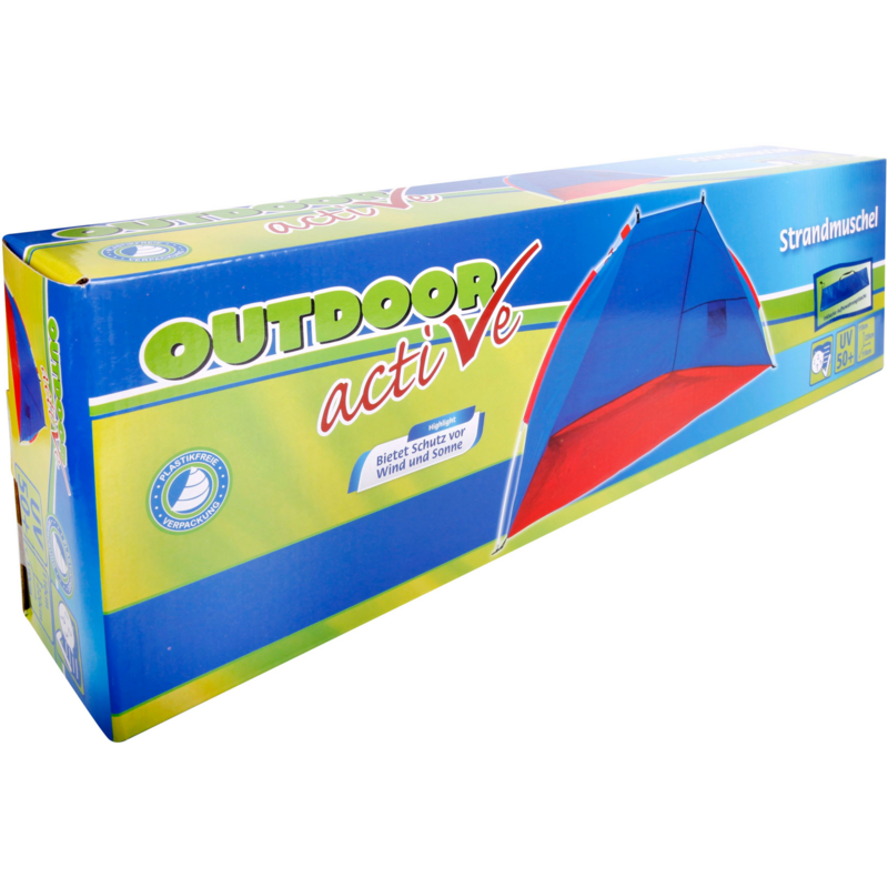 Outdoor active Strandmuschel 220 x 110 x 110 Zentimeter inklusive Tasche Zelt