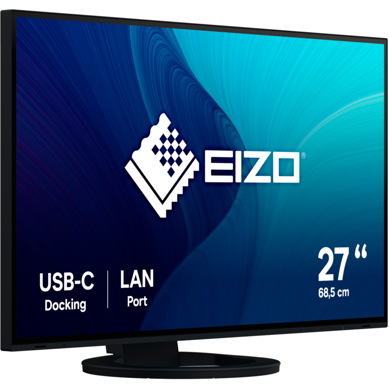 EIZO EV2795-BK LED-Monitor, schwarz, QHD, IPS, KVM-Switch, USB-C