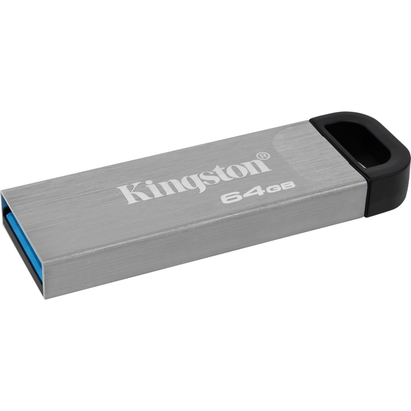 Kingston DataTraveler Kyson 64 GB USB-Stick, silber, USB-A 3.2 Gen 1